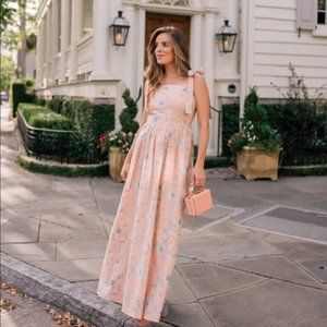 Gal Meets Glam l Makenna Pink and Blue Floral Maxi Dress